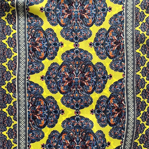 The Limited Pencil Skirt Size 4 Yellow Blue Orange - Picture 2 of 12